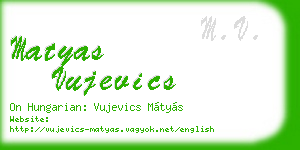 matyas vujevics business card