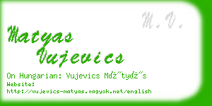 matyas vujevics business card